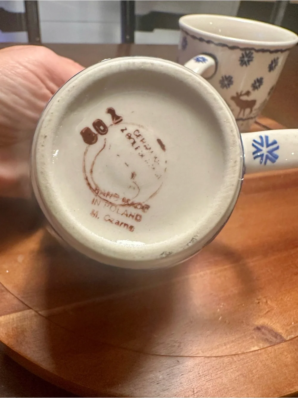 authentic Polish pottery mugs manufactured by Ceramika Artystyczna in Bolesławie